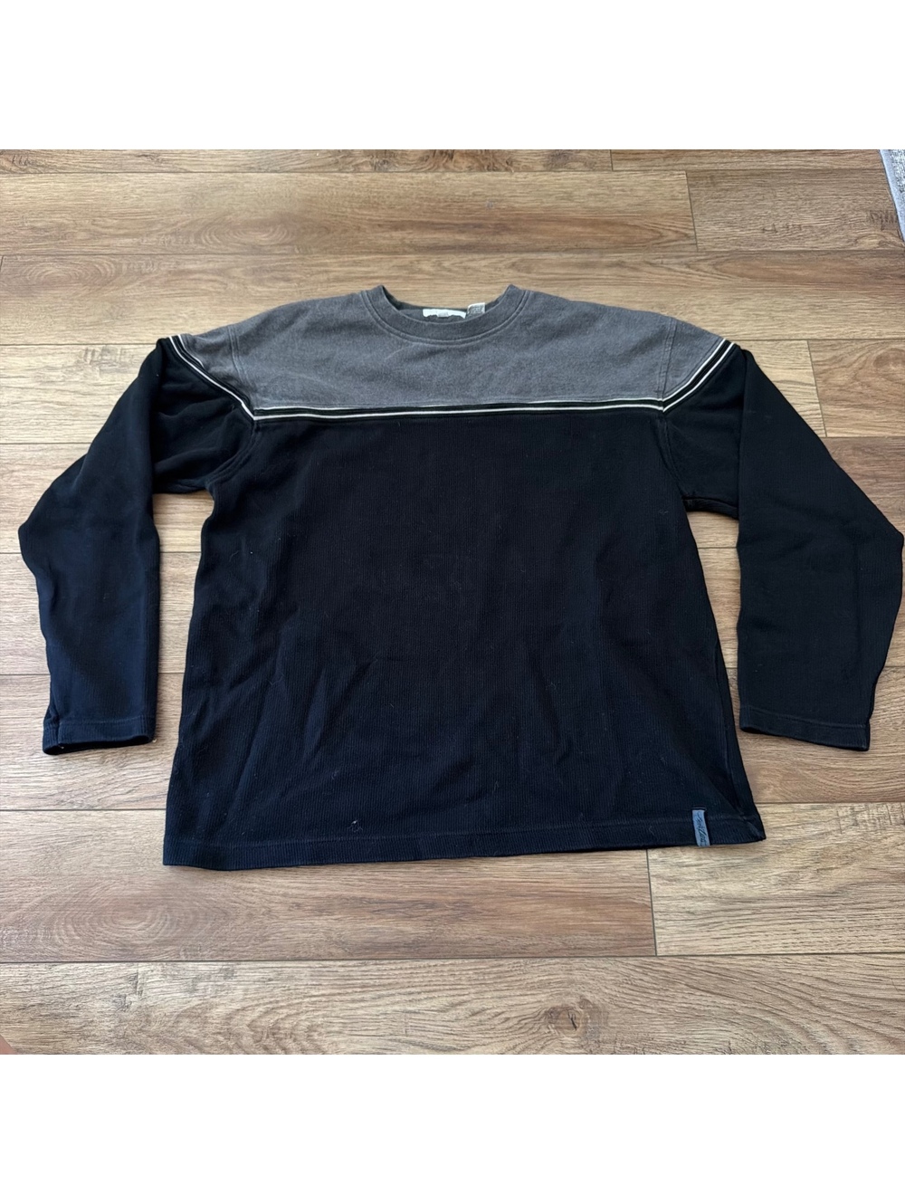 Vtg Point Zero Y2K Waffle Knit Thermal Shirt XL